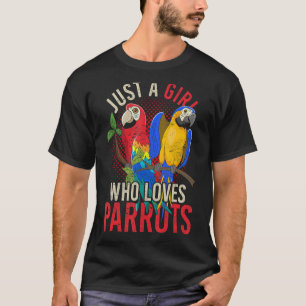 Exotische vogelpapegaaimeisjes Tropische Macaw Par T-shirt