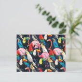 Exotische vogels briefkaart (Staand voorkant)