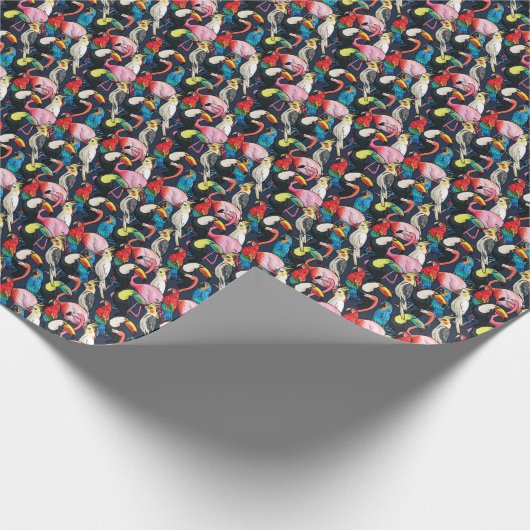 Exotische vogels cadeaupapier (Hoek)