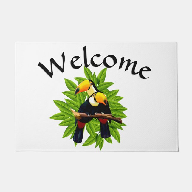 Exotische vogels deurmat (Voorkant)
