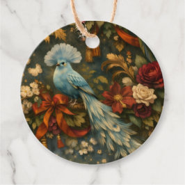 Exotische Vogels Fantasie Antieke Botanische Bedankjes Labels