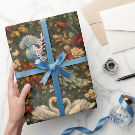 Exotische Vogels Fantasie Antieke Botanische Cadeaupapier