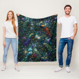 Exotische Vogels Fantasy Luxe Fleece Deken