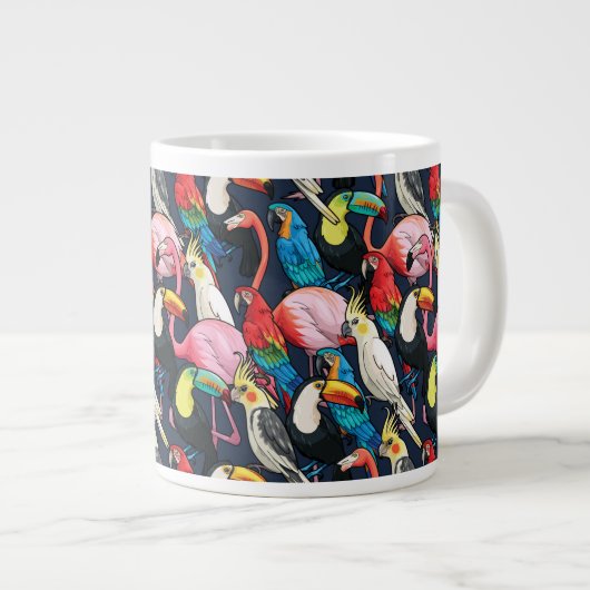 Exotische vogels grote koffiekop (Voorkant rechts)