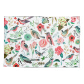Exotische vogels Jungle Bloempatroon met Monogram Kussensloop (Achterkant)