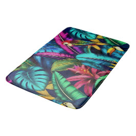 Exotische Vogels Jungle Droom Naadloos Oppervlakte Badmat