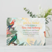 Exotische vogels kaart (Staand voorkant)