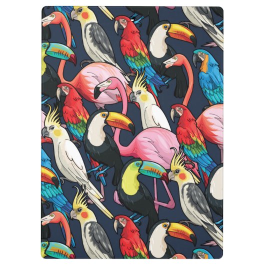 Exotische vogels klembord (Achterkant)