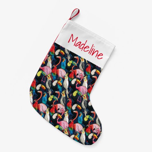 Exotische vogels | Monogram Kleine Kerstsok (Voorkant (Hangend))