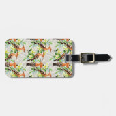 Exotische vogels op hun plaats bagagelabel (Voorkant horizontaal)