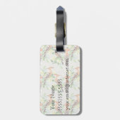 Exotische vogels op hun plaats bagagelabel (Achterkant verticaal)