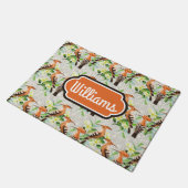 Exotische vogels op hun plaats | Jouw namen toevoe Deurmat (Schuin)