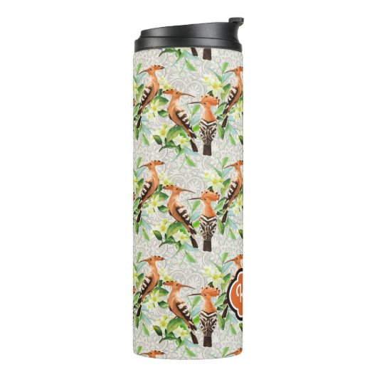 Exotische vogels op hun plaats | Jouw namen toevoe Thermosbeker (Gedraaid links)