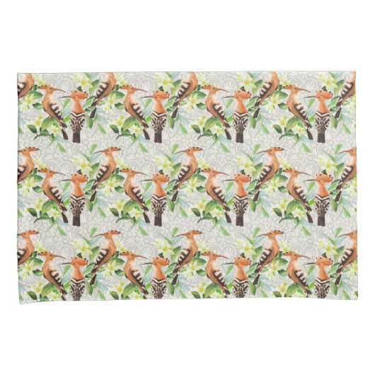 Exotische vogels op hun plaats kussensloop (Voorkant-Rechts)