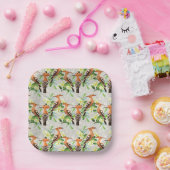 Exotische vogels op hun plaats papieren bordje (Feest)