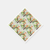 Exotische vogels op hun plaats servet (Hoek)