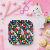 Exotische vogels papieren bordje (Feest)