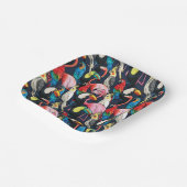 Exotische vogels papieren bordje (Gebogen)