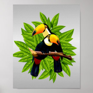 Exotische vogels poster