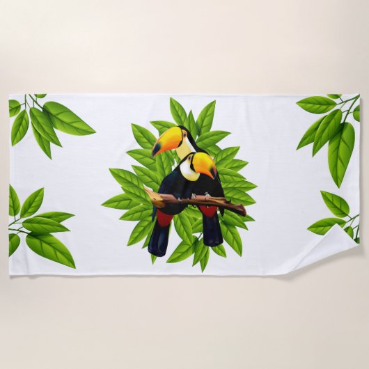 Exotische Vogels Strandlaken (Voorkant)