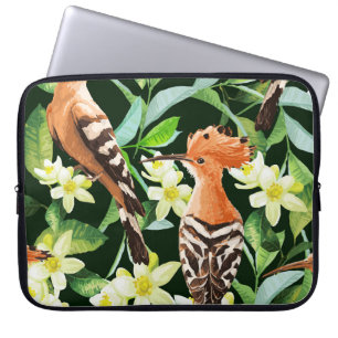 Exotische vogels: tropische print laptop sleeve