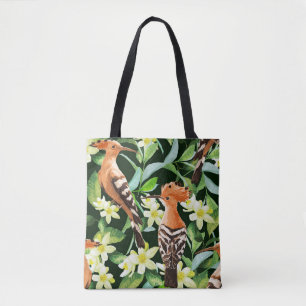 Exotische vogels: tropische print tote bag