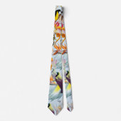 Exotische vogels van de Waterverf Paradise en Flow Stropdas (Voorkant)