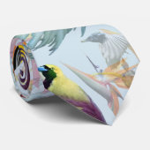 Exotische vogels van de Waterverf Paradise en Flow Stropdas (Opgerold)