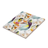 Exotische vogels van de Waterverf Paradise en Flow Tegeltje (Zijkant)