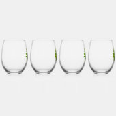 Exotische vogels wijnglas zonder voet (Rechts)