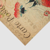  exotische vrouw Ballet Dancer Floral frans Tissuepapier (Detail)