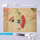  exotische vrouw Ballet Dancer Floral frans Tissuepapier (Craft)