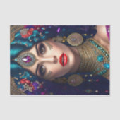 Exotische Vrouw Decoupage Weefseldocument Tissuepapier (Voorkant)