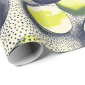 Exotische vruchten Halftone Cadeaupapier (Rol Hoek)