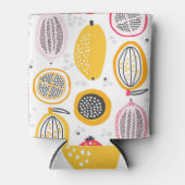 Exotische vruchten Hand-getrokken: Zomer Blikjeskoeler (Voorkant)