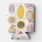 Exotische vruchten Hand-getrokken: Zomer Blikjeskoeler (Achterkant)