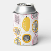 Exotische vruchten Hand-getrokken: Zomer Blikjeskoeler (Blikje Achterkant)