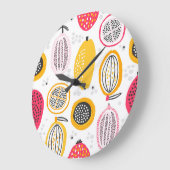 Exotische vruchten Hand-getrokken:  Zomer Grote Klok (Hoek)