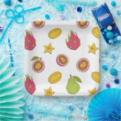 Exotische vruchtenpatroon - Paradis Tropic-mengsel Papieren Bordje (Feest)