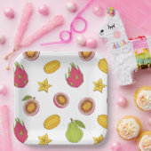 Exotische vruchtenpatroon - Paradis Tropic-mengsel Papieren Bordje (Feest)