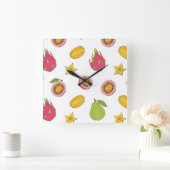 Exotische vruchtenpatroon - Paradis Tropic-mengsel Vierkante Klok (Huis)