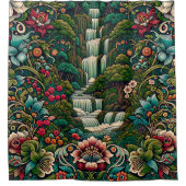 "Exotische Waterval Haven" Douchegordijn (Voorkant)