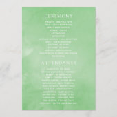 Exotische Waterverf Frangipani Floral Wedding Programmakaart (Achterkant)