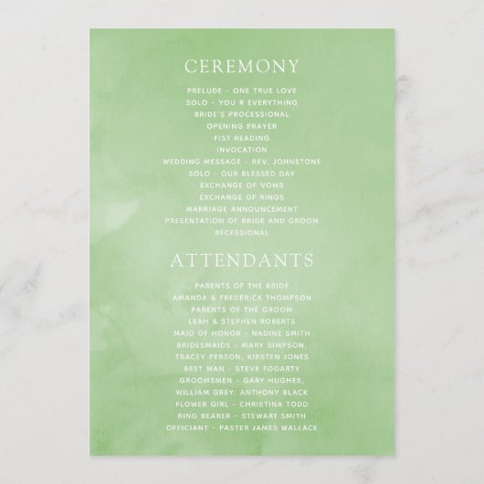 Exotische Waterverf Frangipani Floral Wedding Programmakaart (Achterkant)