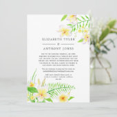 Exotische Waterverf Frangipani - lijst met minder  Aankondiging (Staand voorkant)