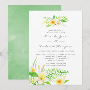 Exotische Waterverf Frangipani repetitie Kaart