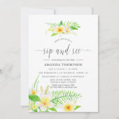 Exotische Waterverf Frangipani Sip en zie Kaart (Voorkant)