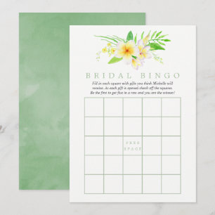 Exotische Waterverf Frangipani Vrijgezellenfeest B Kaart