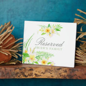 Exotische Waterverf Frangipani Weddenschap Gereser Fotoplaat (Zijkant)