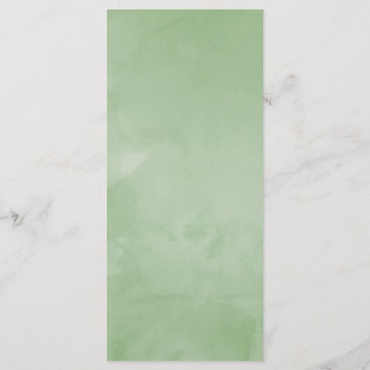 Exotische Waterverf Frangipani Weddenschap Menu (Achterkant)